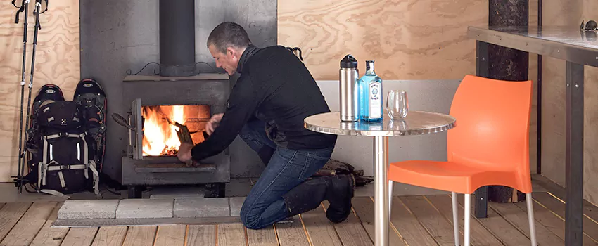 Open Hearth Wood Fireplace Installation in Ladner, BC