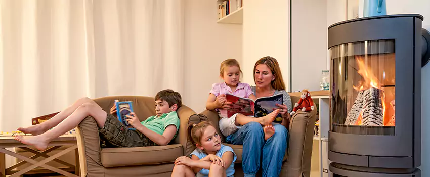 Outdoor Morso Fireplace Broken Screen Replacement in Ladner, British Columbia