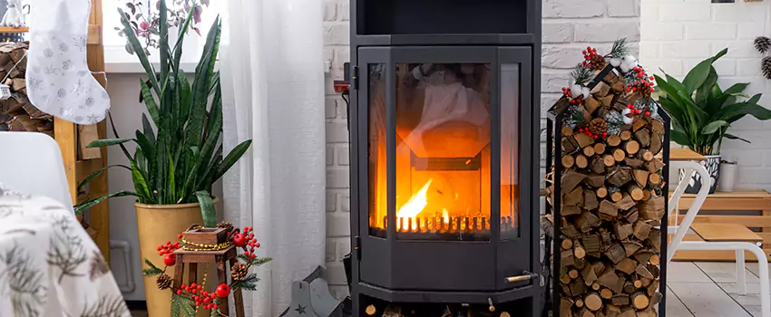 Thelin Hearth Products Direct Vent Gas Stove Fireplace Inspection in Ladner, BC